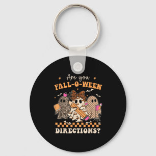 Retro Are You Fall O Ween Directions Teacher Hallo Keychain