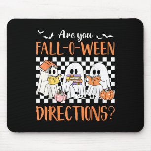 Retro Are You Fall O Ween Directions Teacher Hallo Mouse Pad