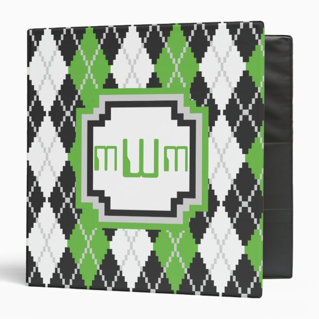 Retro Argyle Binder (Front/Inside)
