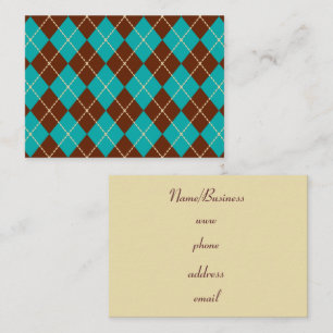 Retro Argyle Business Card