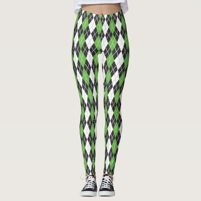 Retro Argyle Leggings (Front)