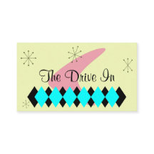 Retro Argyle Mid Century Modern Business Card