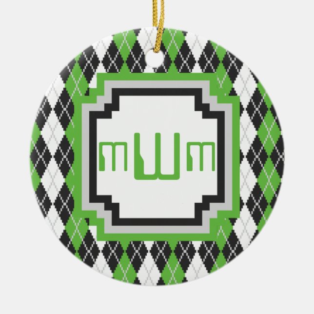 Retro Argyle Ornament (Front)