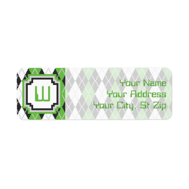 Retro Argyle Return Address Label (Front)