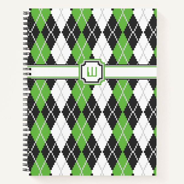 Retro Argyle Spiral Notebook (Front)