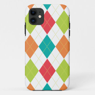 Retro Argyle Trendy Multi iPhone 11 Case