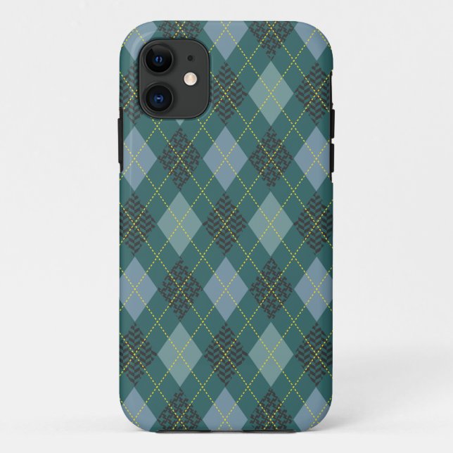 Retro Argyle Trendy Multi Case-Mate iPhone Case (Back)