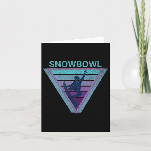 Retro Arizona Snowbowl Snowboarding For Snowboarde Card (Front)