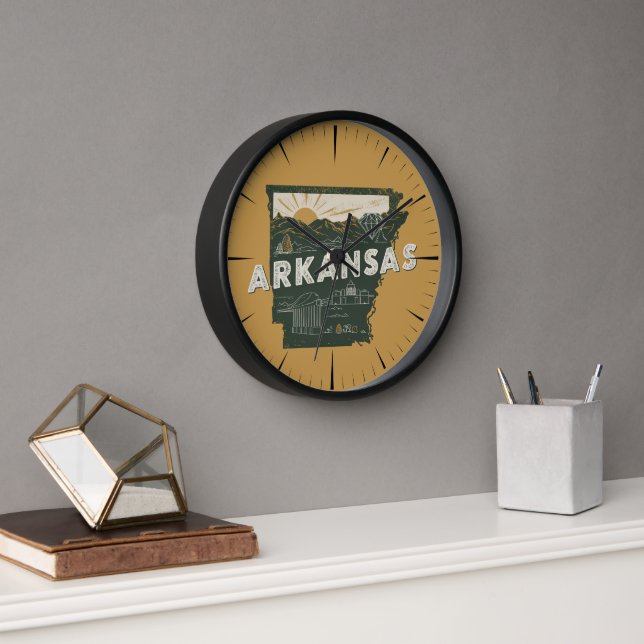 Retro Arkansas State Clock (Office)