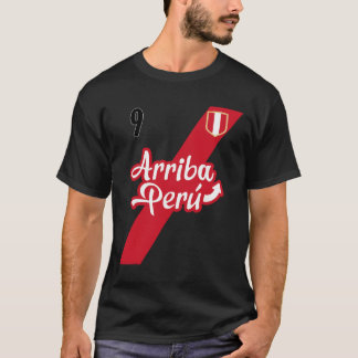 Retro Arriby Peru Soccer Jersey 9 Peruvian Futbol  T-Shirt