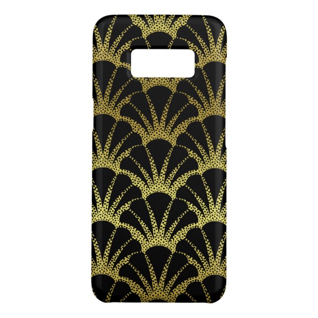 Retro Art Deco Black / Gold Shell Scale Pattern Case-Mate Samsung Galaxy Case (Back)