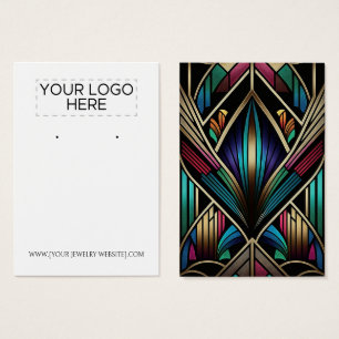 Retro Art Deco Earring Display Card