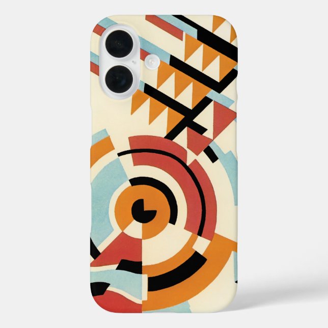 Retro Art Deco Jazz, Geometric Shapes Patterns Case-Mate iPhone Case (Back)