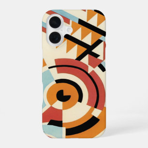 Retro Art Deco Jazz, Geometric Shapes Patterns iPhone 16 Case