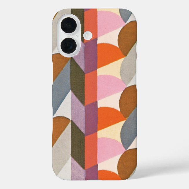 Retro Art Deco Jazz Pastel Colours Shapes Patterns Case-Mate iPhone Case (Back)
