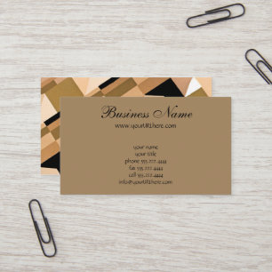 Retro Art Deco Jazz Vintage Warm Abstract Pattern Business Card