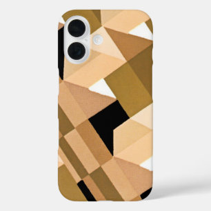 Retro Art Deco Jazz Vintage Warm Abstract Pattern iPhone 16 Case