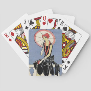 Retro Art Deco Lady Playing Cards