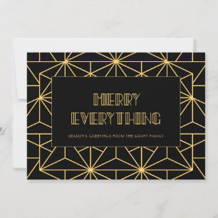 Retro art deco Merry everything Card
