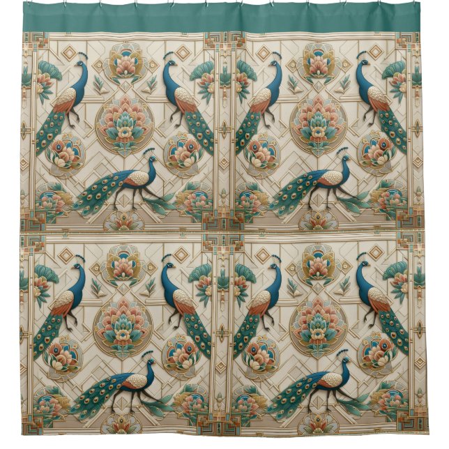 Retro Art Deco Peacocks (Front)
