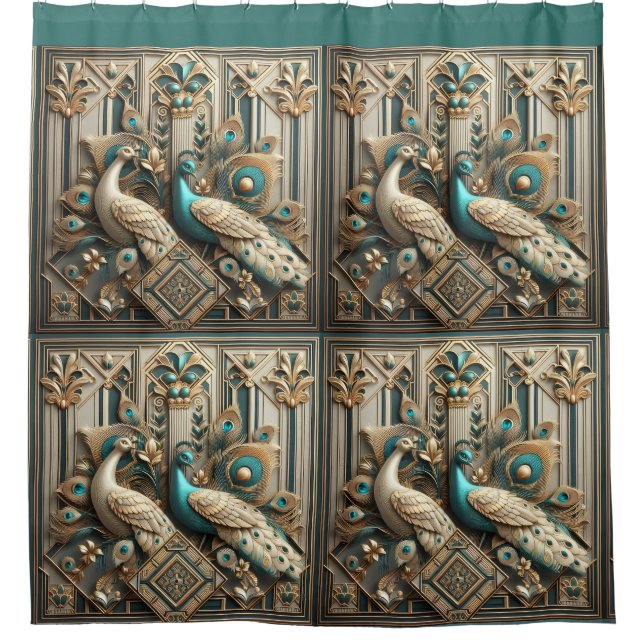Retro Art Deco Peacocks (Front)