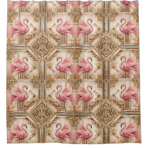 Retro Art Deco Pink Flamingos