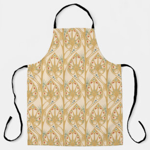 Retro art nouveau, abstract geometric lines. apron