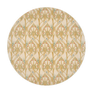Retro art nouveau, abstract geometric lines. cutting board