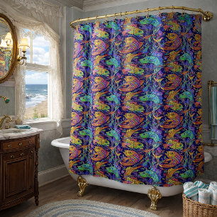 Retro Art Nouveau Fish & Seaweed Pattern
