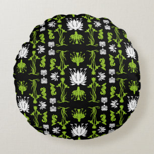 Retro Art Nouveau Home Decor Prints Round Pillow