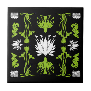 Retro Art Nouveau Home Decor Prints Tile