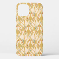 Retro art nouveau illustration pattern