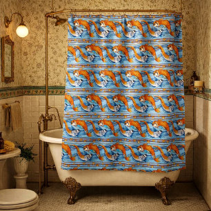 Retro Art Nouveau Koi Fish Frieze Pattern