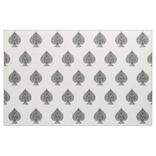 Retro Artistic Poker Ace Of Spades Fabric