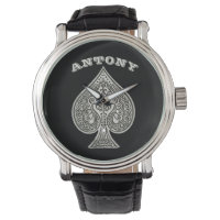 Retro Artistic Poker Ace Of Spades Personalized