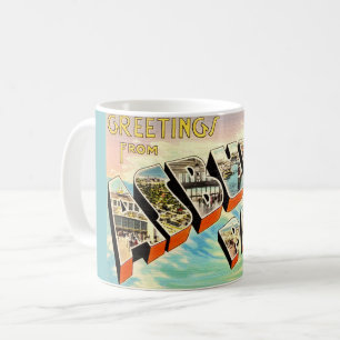  Retro Asbury Park NJ Postcard Coffee Mug