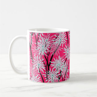 Retro Asian Floral Wallpaper. Coffee Mug