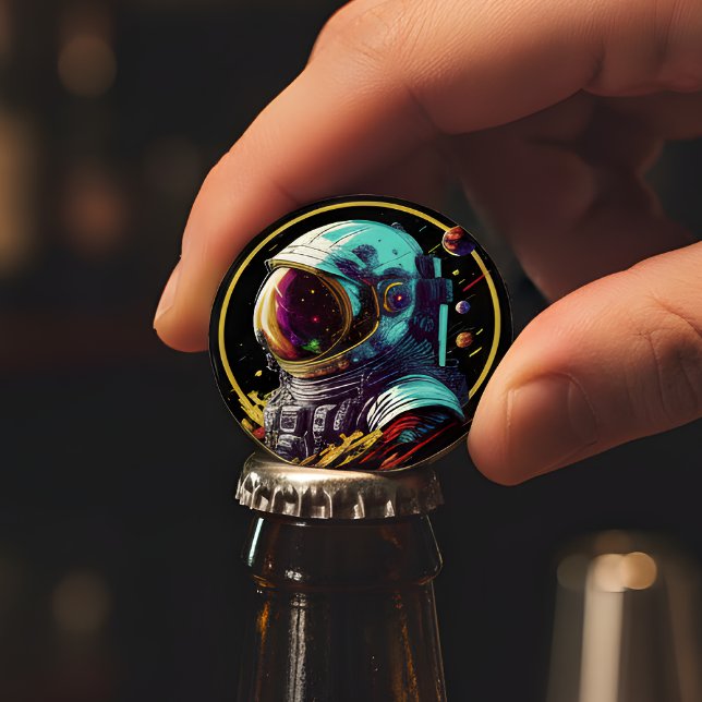 Retro Astronaut Bottle Opener – Explore Every Sip (Creator Uploaded)