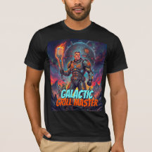 Retro Astronaut Galactic Grill Master Comic Humour