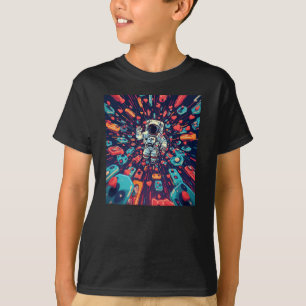 Retro Astronaut Gamer Space Game T-Shirt