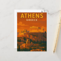 Retro Athens Greece Travel
