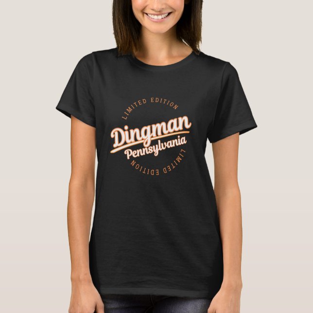 Retro Athletic Dingman PA Apparel T-Shirt (Front)