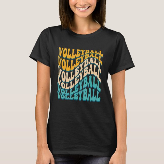 Retro Athletic Volleyball Team Sport Net Spike 31 T-Shirt (Front)