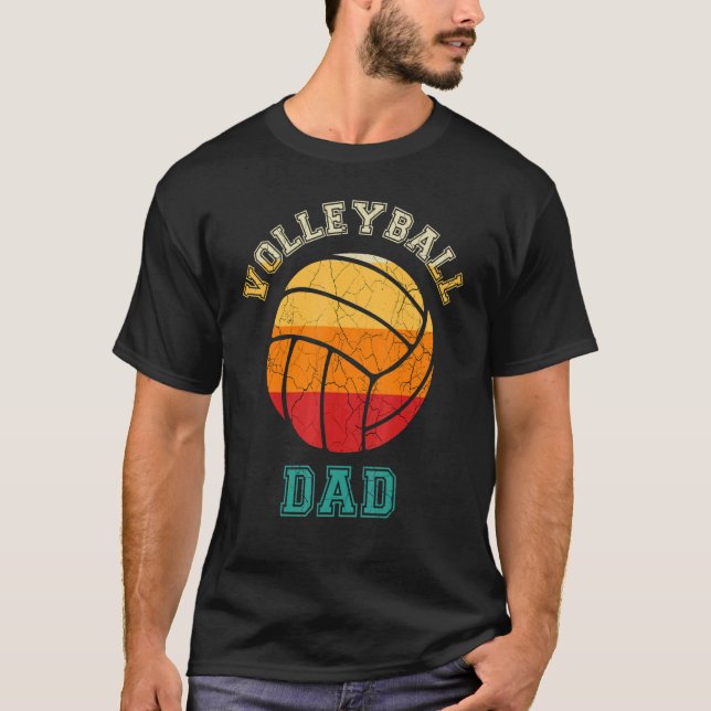 Retro Athletic Volleyball Team Sport Net Spike T-Shirt (Front)