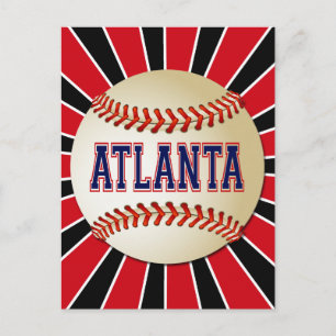 RETRO ATLANTA BASEBALL POSTCARD