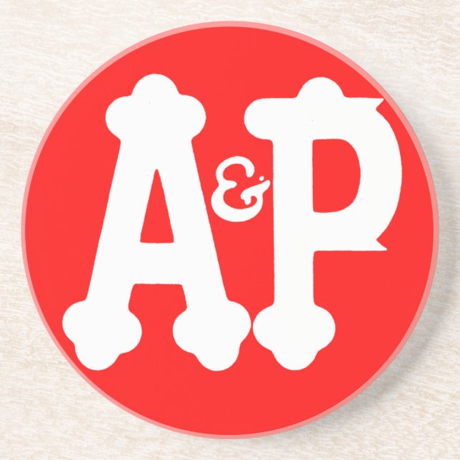 Retro Atlantic & Pacific Grocery Store Coaster (Front)