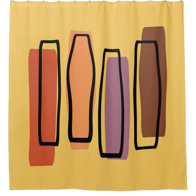 Retro Atomic Abstract Art 'Pillars' (Front)