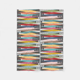 Retro Atomic Age Backgammon  Fleece Blanket