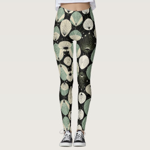 Retro Atomic Age Geometric Modern Pattern Leggings