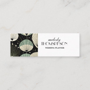 Retro Atomic Age Geometric Modern Pattern  Mini Business Card